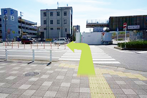 JR東海道本線「岡崎」駅から歩いて当院までの道順３